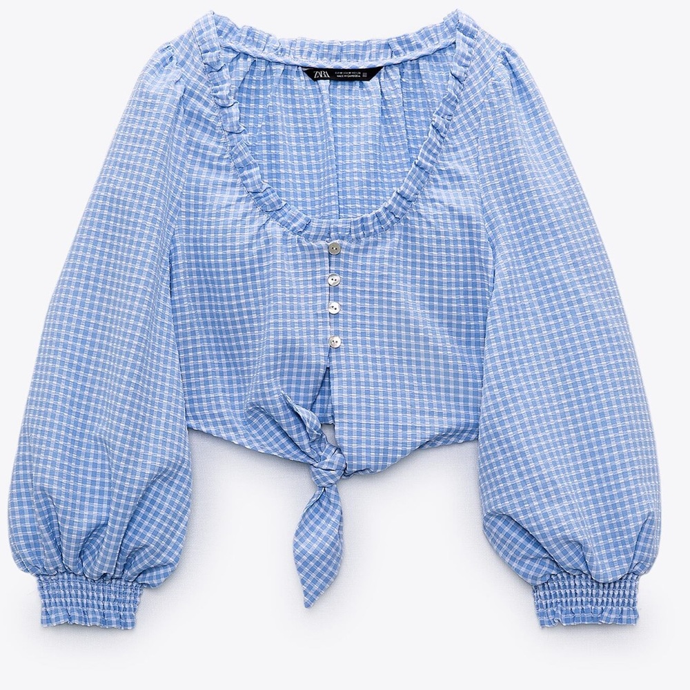 Zara Gingham Top